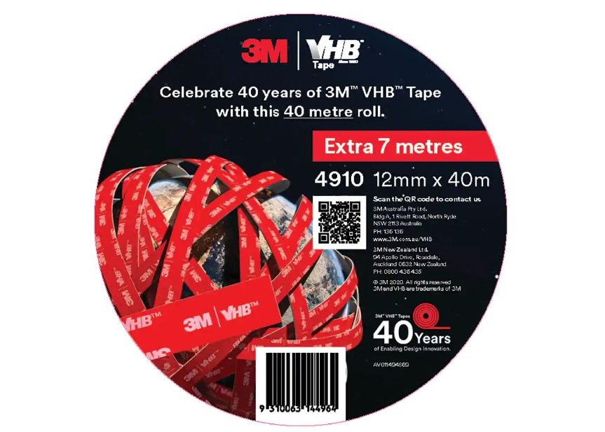 Celebrate 40 years of 3M VHB Tape with 40 metre rolls (7m extra, absolutely free)