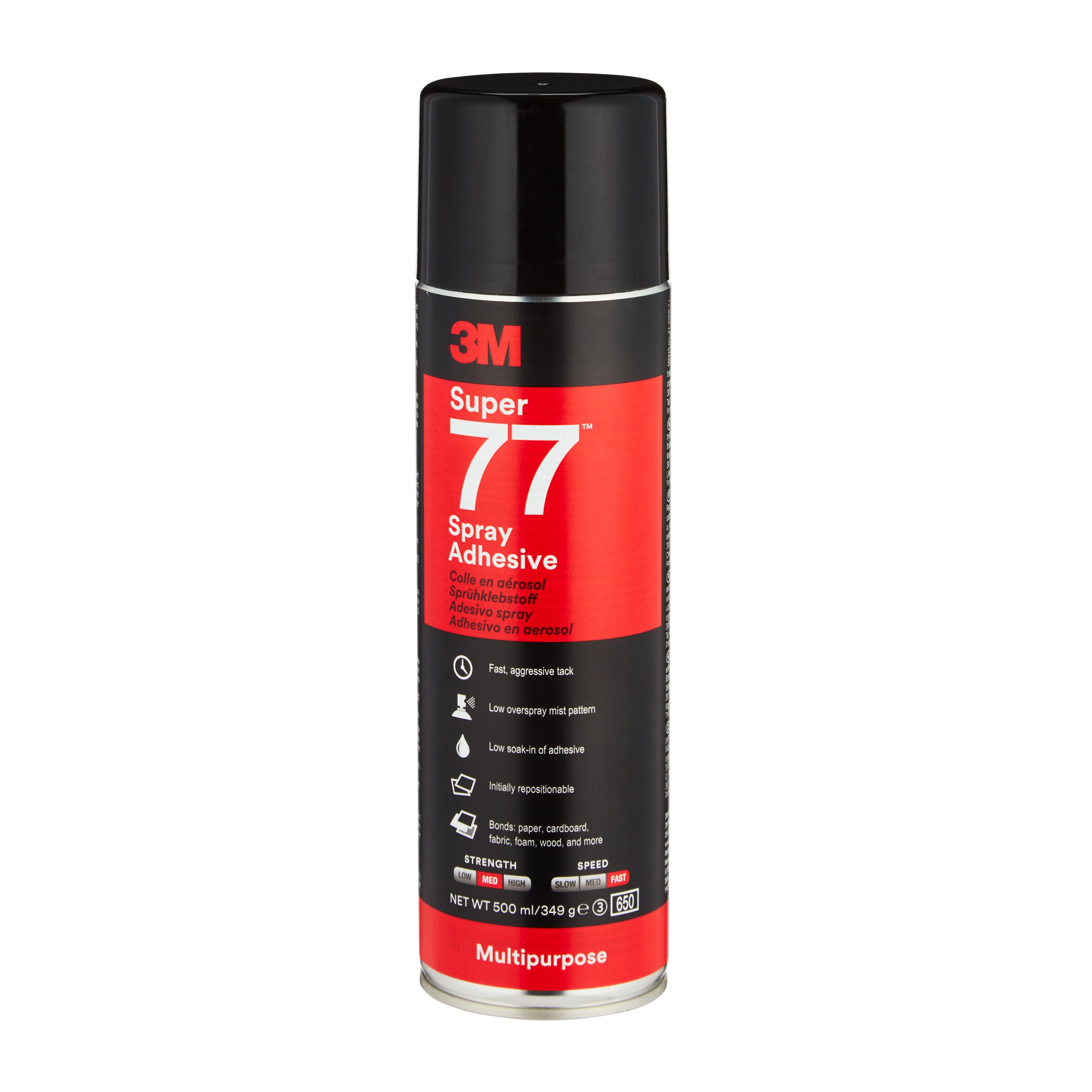 Want an extremely versatile, fast-drying adhessive ? Then 3M's 77 Spray is for you!