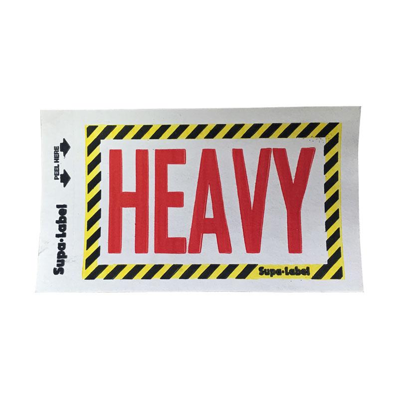 HEAVY Labels 75mmx135mm BLACKYELLOWRED 500 per box Packaging