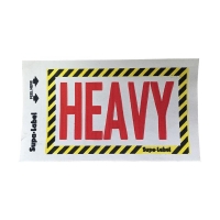 HEAVY Labels 75mmx135mm BLACK-YELLOW-RED 500 per box - Click for more info